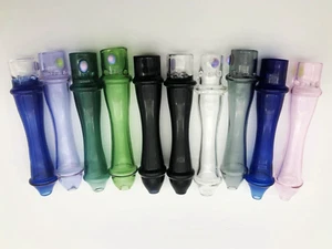 10x🔥4" EINGEBAUTE WABE 7 LÖCHER CHILLUM ONE HITTER GLAS TABAK PFEIFE RAUCHEN - Bild 1 von 22