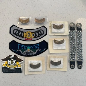 HARLEY DAVIDSON OWNERS GROUP HOG H.O.G. WESTE AUFNÄHER PIN SET - Bild 1 von 11