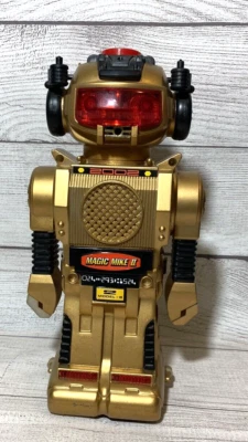 Vintage 11" New Bright Magic Mike Gold Robot 2 Model B Space Toy *Untested* - Image 1 of 4