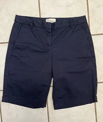 BERMUDAS J.CREW ¡NUEVAS! Bermudas para caminar azul marino de sarga de algodón para mujer talla 0  Foto 1 de 4