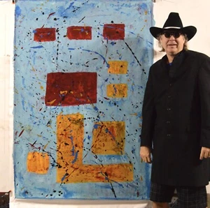 64”X44” Mark Little original Professional Canvas Painting,Abstract, Action XL - Picture 1 of 12