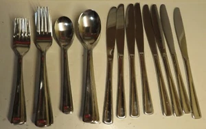 39 Pc 7 Place Setting Hampton Silversmith Stainless China BALANCE ? Flatware Set - Picture 1 of 21