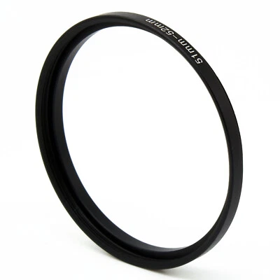 51-52 51mm-52mm Step Up Filter Ring 51mm x0.75 Male to 52mm x0.75 Female adapter - Image 1 of 3