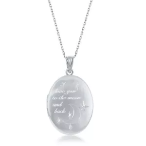 Sterling Silver Oval Shaped Locket - Picture 1 of 2