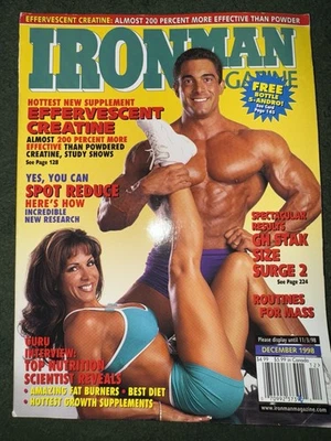 Iron Man Magazine December 1998 Bodybuilding Fitness Health Vintage Rare Good Foto 1 de 3