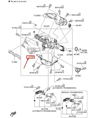 MAZDA 3 Hatchback BP Exhaust Manifold Heat Shield P5L113380 NEW ORG - Image 1 of 2