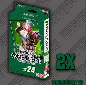 UNA PIEZA INGLÉS TCG: ST24 VERDE Joyería Bonney Deck Paquete Para Asia - Imagen 1 de 1