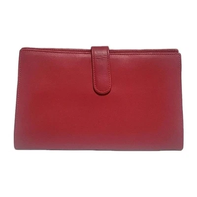 Porta documentos/cartera de cuero rojo Loewe, hecha a mano Madrid España vintage  Foto 1 de 4