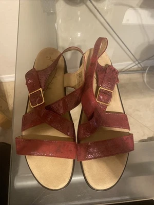 Sas Sandals Laguna Cross Strap  Metallic Red Size 11n - Image 1 of 4