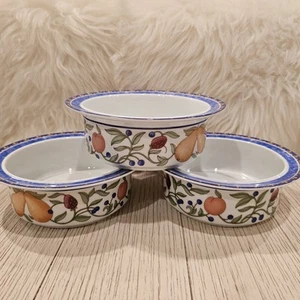 3 Dansk Fiance Obst Suppe Schüssel 7" blauer Rand TOP - Bild 1 von 6