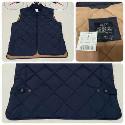 NWT Mens J.Crew Walker Vest Quilted Lightweight Full-Zip Navy XL MSRP $128 - Image 1 of 4