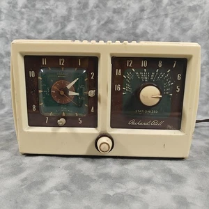 Vintage Packard Bell Model 821 Ivory AM Röhrenradiowecker 50er Jahre Teile/Reparatur - Bild 1 von 8