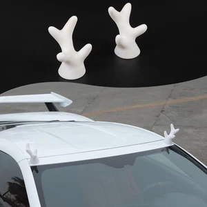 For Corvette C8 2020+ Car Roof 3D Deer Antler Accessory Trim White - Picture 1 of 10