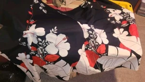 VTG Floral Mod Large Dress MALIHINI Hawaii wrap sarong Designer Collection - Picture 1 of 6