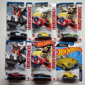 Mattel Hot Wheels 2024 TRANSFORMERS 5-car set plus regular yellow Bumblebee. - Picture 1 of 7