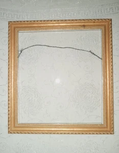 VTG Larson Juhl Wood Picture Frame Fits 8.5” X 7.75”  Gold Tone W/ Glass - Picture 1 of 6