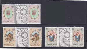 (F23-20) 1981 Swaziland set of 6stamps royal wedding gutter pairs MUH (T) (v - Picture 1 of 1