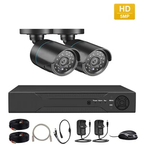 4CH 5MP Home Security Camera System CCTV DVR Outdoor Surveillance Motion Detect - Picture 1 of 15