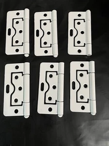 Butterfly Door Hinge Stainless Steel White NEW 12 PCS - Picture 1 of 7