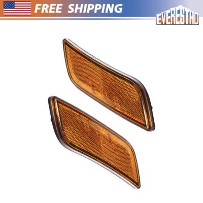 Luz de señal de giro lateral LED ámbar para guardabarros delantero izquierda y derecha apta para Peterbilt 587 579 Foto 1 de 4