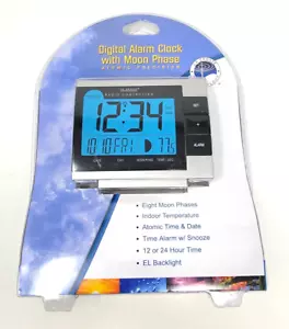 La Crosse Technology Wecker Mondphase Temp WS-8055U Atomic VERSIEGELT - Bild 1 von 2