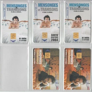 5 PHONE CARD SET / TELECARTE .. FRANCE PACK CINEMA MOVIE STAR TOPIC USED/CHIP - Imagen 1 de 1