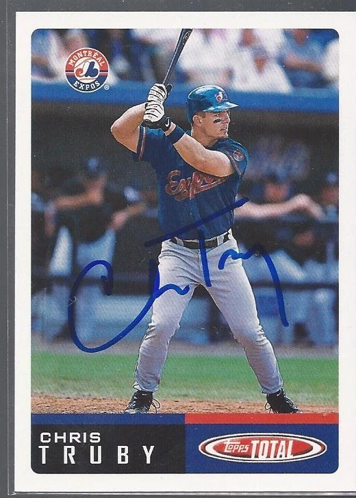 Montreal Expos CHRIS TRUBY Signed 02 Total Card - Image 1 of 1