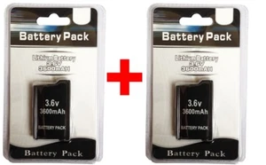 2 x PSP 2000 3000 (SLIM) Replacement Battery Pack 3.6v 3600 mAh - Picture 1 of 1
