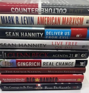 9 Conservative Book Club Republican GOP Philosophy Desantis Hannity Levin Beck - Imagen 1 de 10