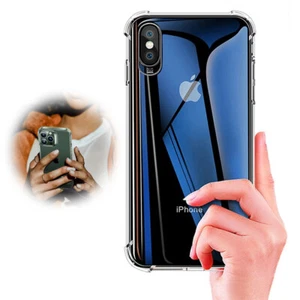 Clear Case Anti Slip Soft TPU Cover Skin For iPhone Huawei Xiaomi Oppo Phones - Picture 1 of 12