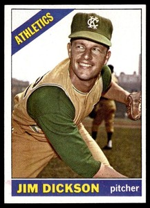 1966 Topps Jim Dickson Kansas City Athletics #201