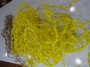 67 Yards Vintage Yellow (50) Yds & Beige Wired Bump Chenille Craft Pipe Cleaners - Picture 1 of 7