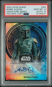 2022 Topps Star Wars Mark Austin Signature Series Boba Fett #MA PSA 10/10 GM - Imagen 1 de 2