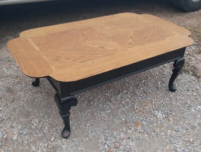 Oak & Black Coffee Table  (CT400) - Image 1 of 4