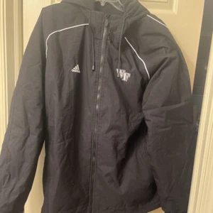 Wake Forest Demon Deacons Adidas Mens Stadium Jacket Soccer Black Hooded 2XL - Picture 1 of 5