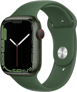 Apple Watch Series 7 (GPS + Cellular) 45mm Aluminum Case Clover Band - Excellent - Picture 1 of 7