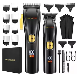 Professional Hair Clippers & Trimmer Kit for Barber Mens Beard Haircut Set - Picture 1 of 23