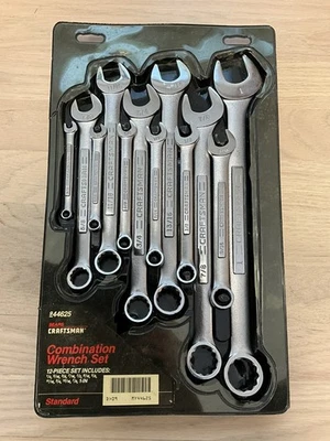 Juego de llaves combinadas estándar SAE de 12 piezas Sears Craftsman 9-44625 vintage Foto 1 de 4