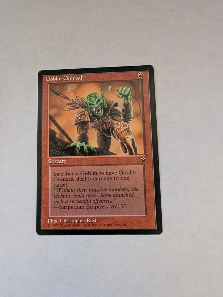 Goblin Grenade (Spencer) Fallen Empires Regular MTG LP - Image 1 of 1