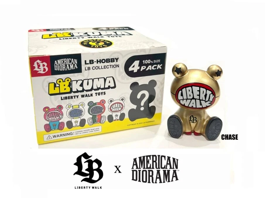 Action Figures American Diorama x Liberty Walk LB-KUMA 100% Size 7CM 4 Pack B... - Immagine 1 di 1