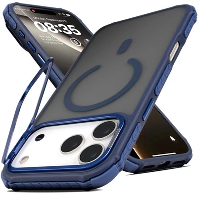 Shockproof Camera Stand Mag Safe Case For iPhone 17 16 15 14 Plus 13 12 Pro Max - Image 1 of 4