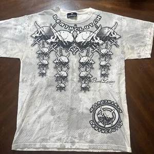 Brock Lesnar Death Clutch White Skull Shirt Y2K Size M - Picture 1 of 6