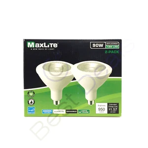 2 Pack Maxlite PAR38 LED Flood Light Bulb 13W=90W Dimmable 5000K Indoor Outdoor - Picture 1 of 4