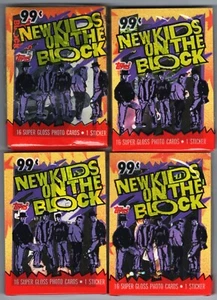 New Kids On The Block Trading Cards 4 New Wax Packs FREE SHIP - Picture 1 of 1
