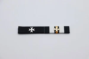 Johanniter- und Johanniterorden 50 Jahre langer Dienst Medaille Pin auf Bandleiste - Bild 1 von 2