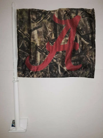 Alabama Crimson Tide  Camo Car Flag ( set of two ) Cover