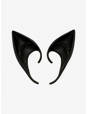 Ear Cuffs Elf Fairy Molded Pair Color Black Approximate 4” Four Inch Long NIP - Image 1 of 2