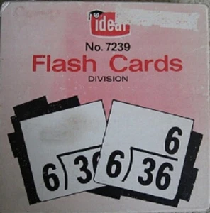 Vintage Ideal Division Flash Cards #7239 - Picture 1 of 1