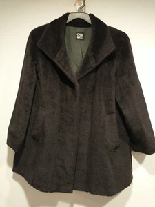 Cinzia Rocca Bergdorf Goodman Talla 12 Bebé Llama Lana Abrigo Chaqueta Negro  - Imagen 1 de 18