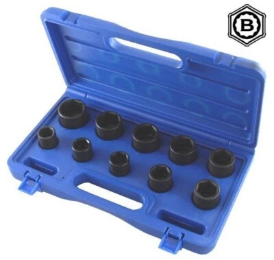 Britool Hallmark 1/2in Drive 10 Piece 6 Point Impact Socket Set 21 - 36mm - Image 1 of 3